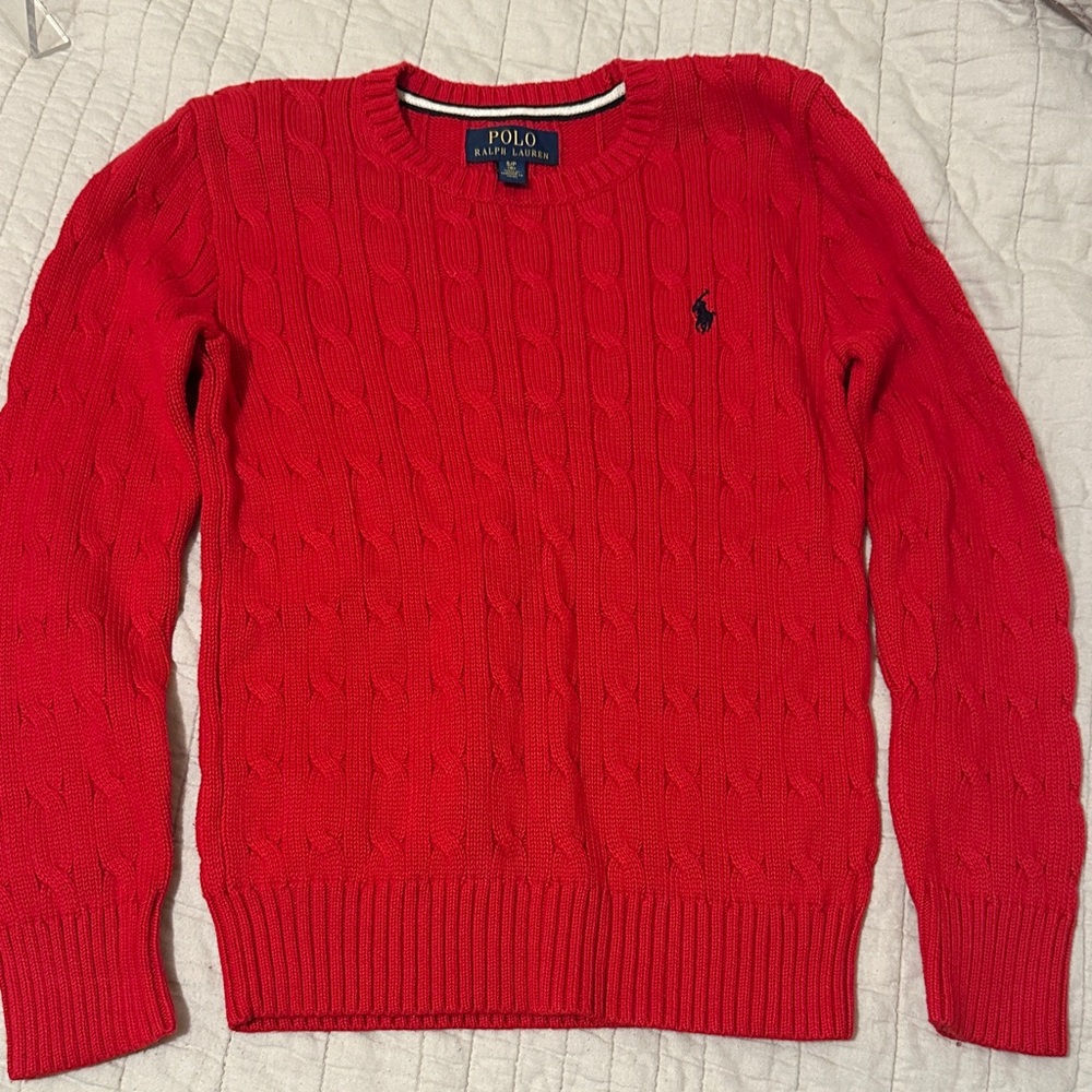 Polo by Ralph Lauren Vibrant Red Crewneck Sweater